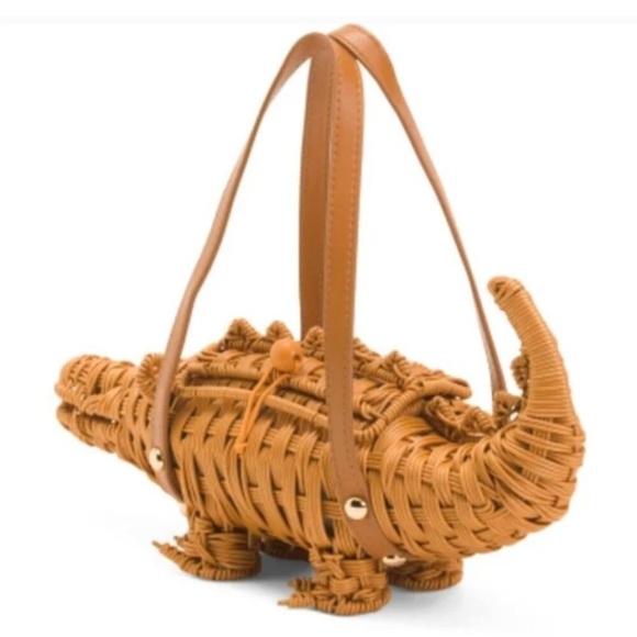 Viral Rare Tommy Bahama Crocodile clutch novelty statement bag - Picture 3 of 10